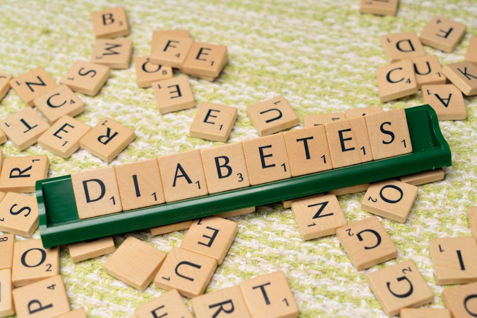 Close-up of Scrabble tiles spelling 'diabetes', highlighting awareness and education.